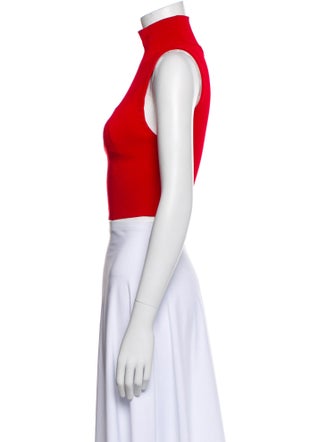 Alice + Olivia Mock Neck Sleeveless Crop Top