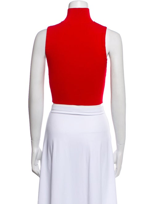 Alice + Olivia Mock Neck Sleeveless Crop Top