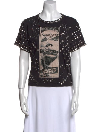 Alice + Olivia Graphic Print Crew Neck T-Shirt