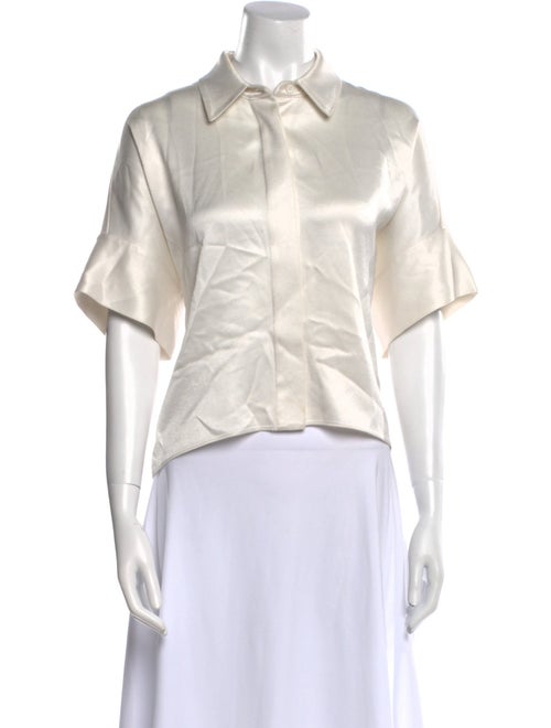 Alice + Olivia Short Sleeve Button-Up Top