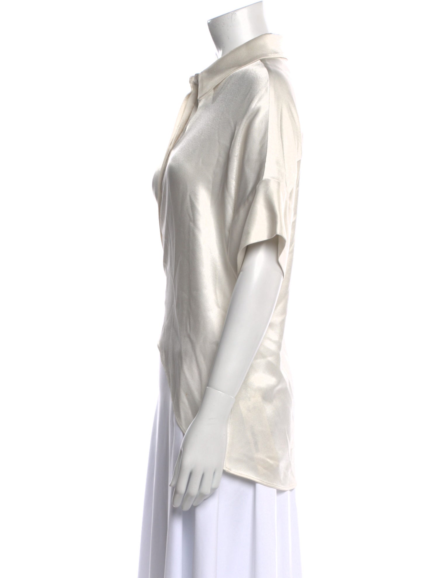 Alice + Olivia Short Sleeve Button-Up Top