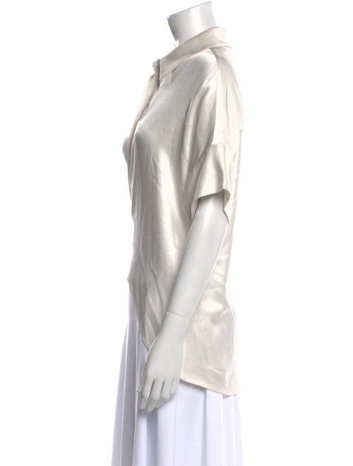 Alice + Olivia Short Sleeve Button-Up Top