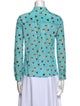 Alice + Olivia Silk Printed Button-Up Top