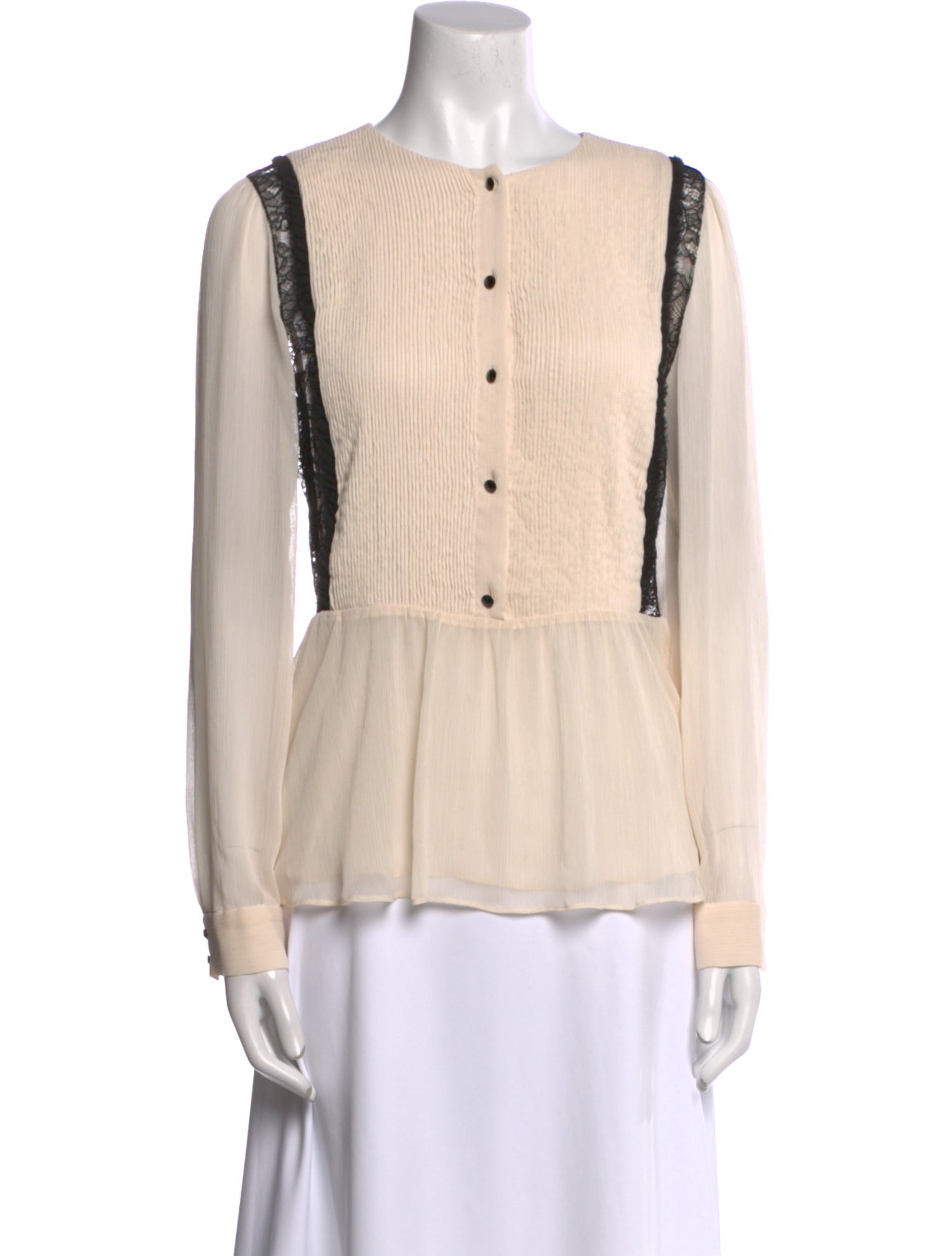 Alice + Olivia Crew Neck Long Sleeve Top