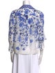 Alice + Olivia Printed Three-Quarter Sleeve Blouse