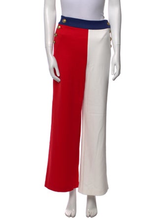Alice + Olivia Colorblock Pattern Wide Leg Pants