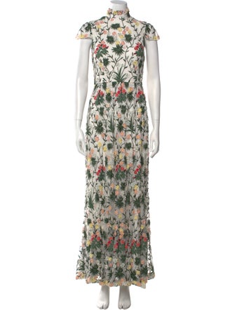 Alice + Olivia Floral Print Long Dress
