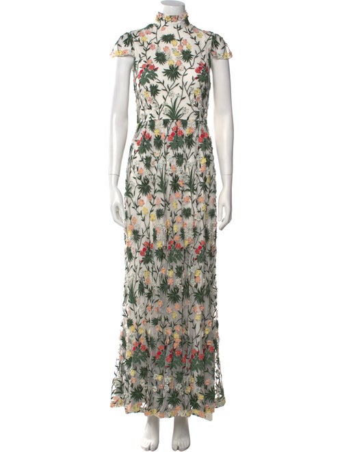 Alice + Olivia Floral Print Long Dress