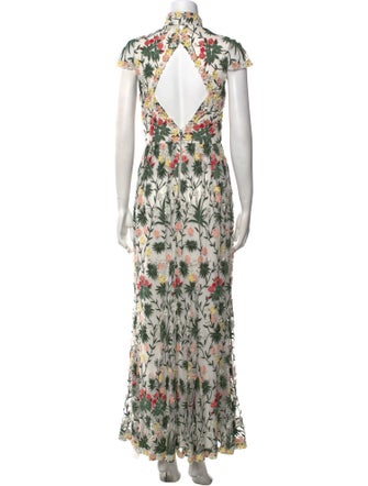 Alice + Olivia Floral Print Long Dress