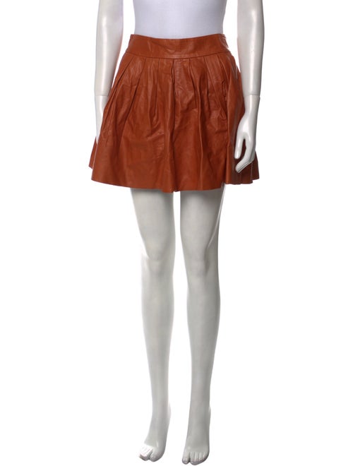 Alice + Olivia Pleated Accents Mini Skirt