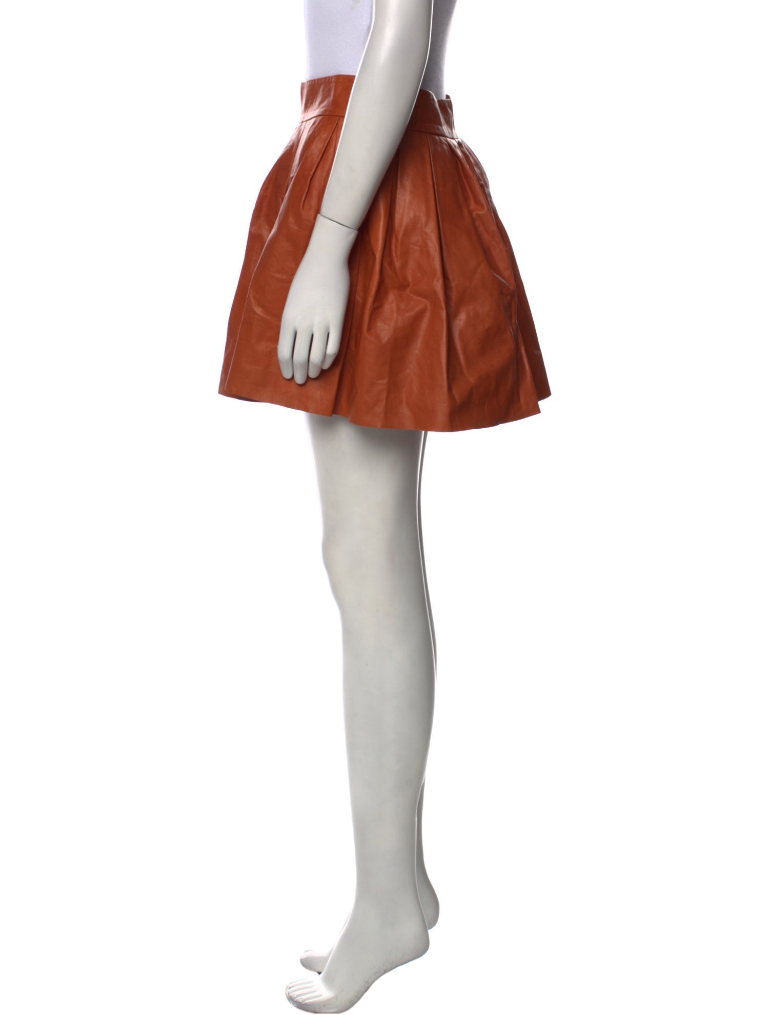 Alice + Olivia Pleated Accents Mini Skirt