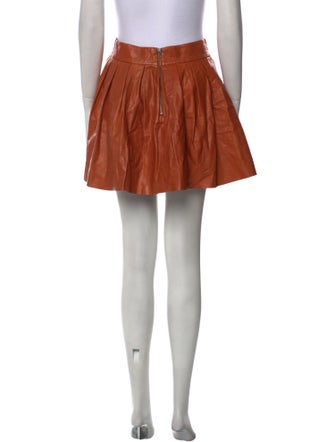 Alice + Olivia Pleated Accents Mini Skirt