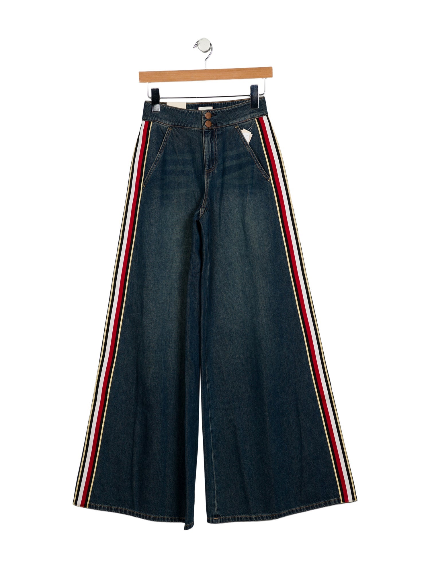 Alice + Olivia Mid-Rise Wide Leg Jeans w/ Tags