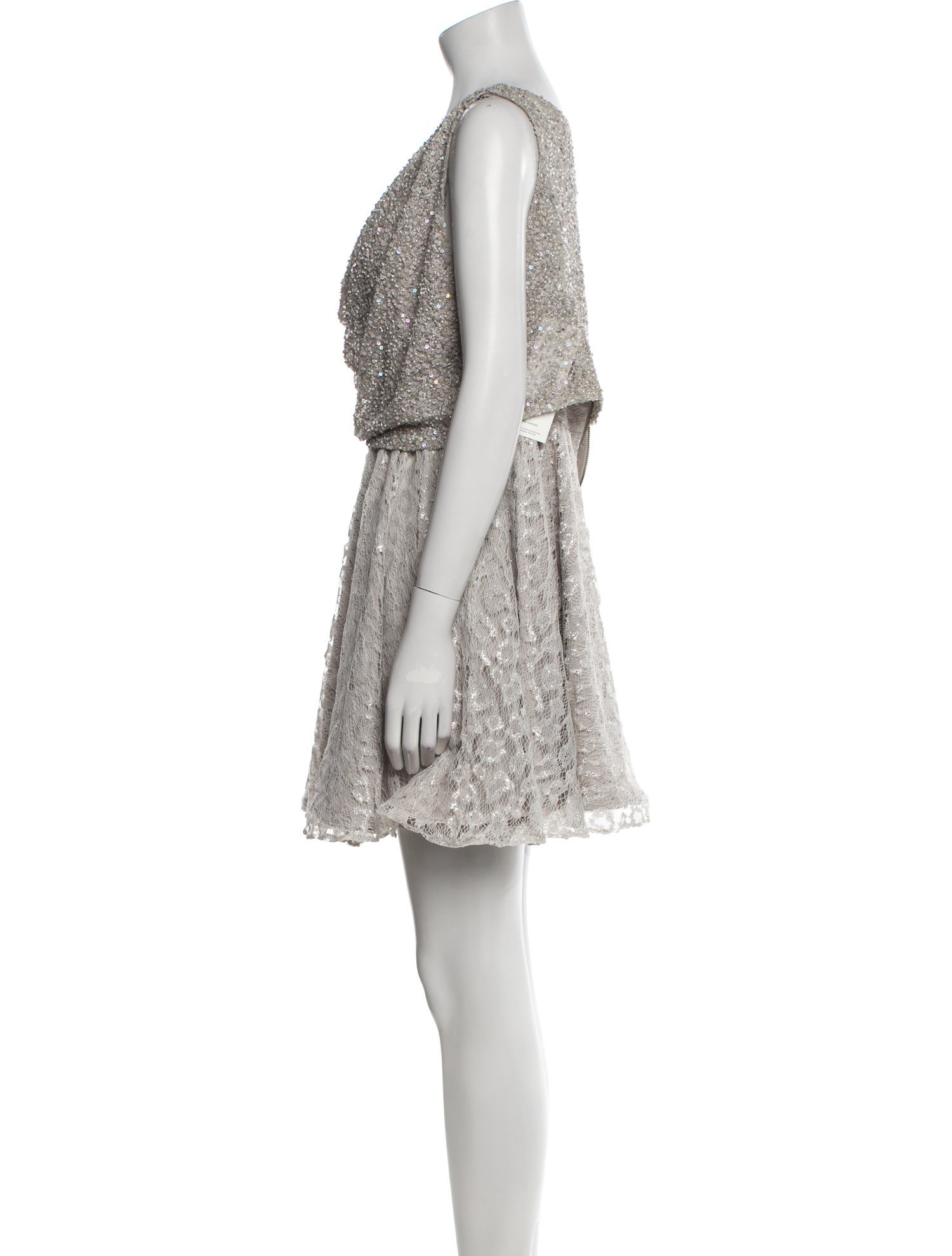 Alice + Olivia Cowl Neck Mini Dress