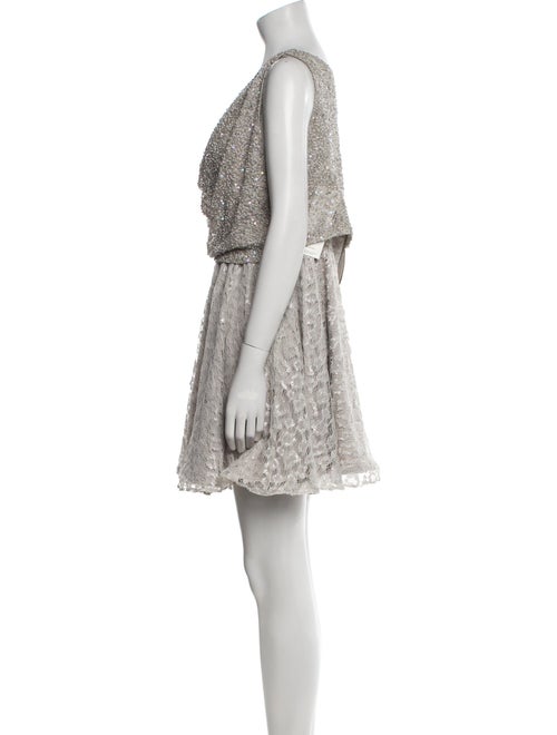 Alice + Olivia Cowl Neck Mini Dress