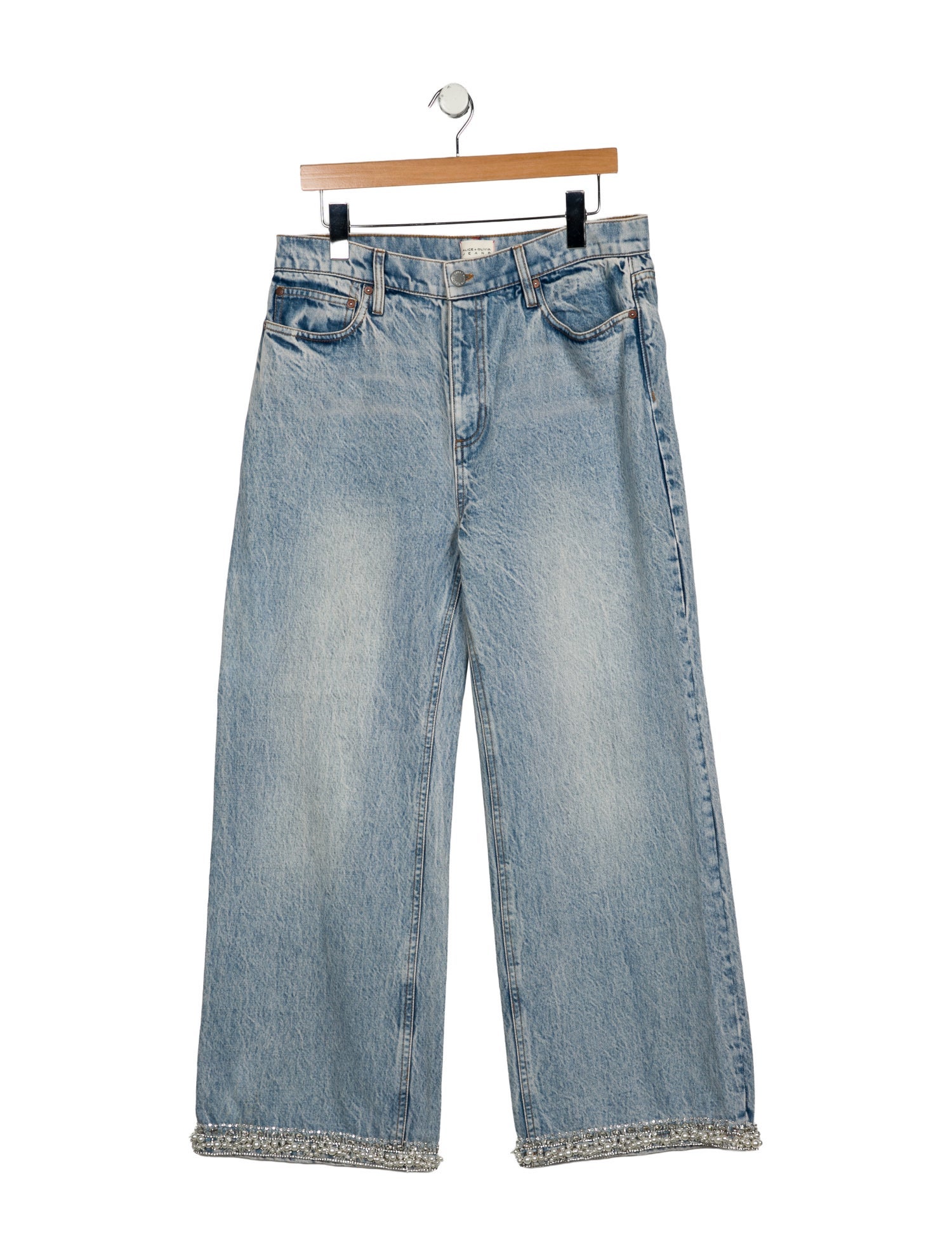 Alice + Olivia High-Rise Wide Leg Jeans