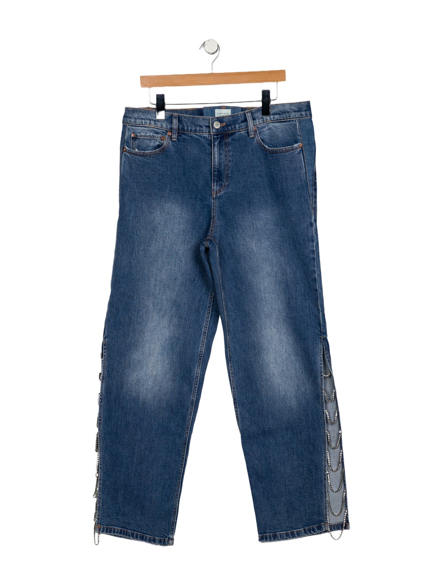 Alice + Olivia High-Rise Straight Leg Jeans