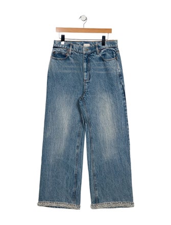 Alice + Olivia High-Rise Wide Leg Jeans