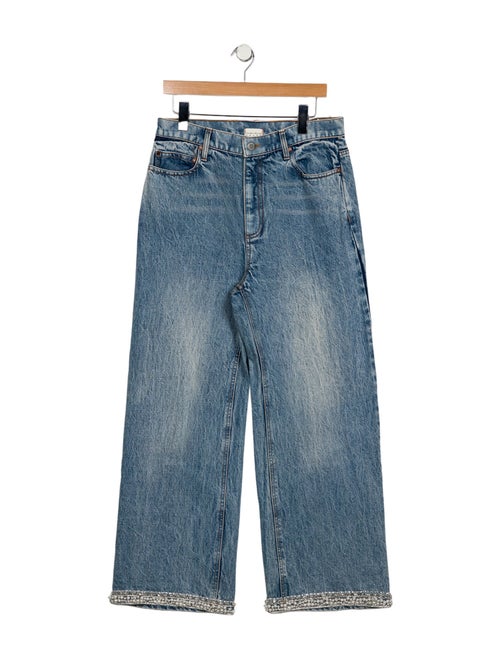 Alice + Olivia High-Rise Wide Leg Jeans