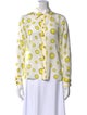 Alice + Olivia Silk Printed Button-Up Top