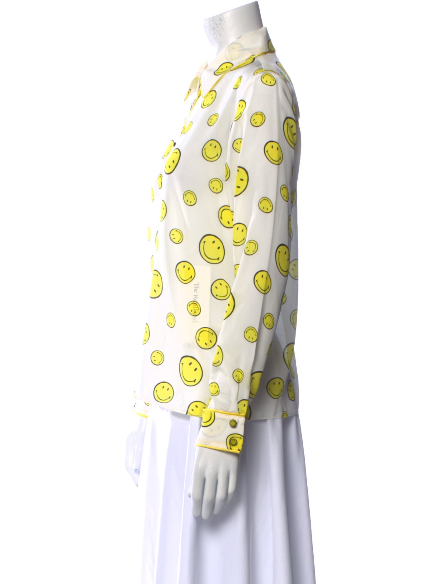 Alice + Olivia Silk Printed Button-Up Top