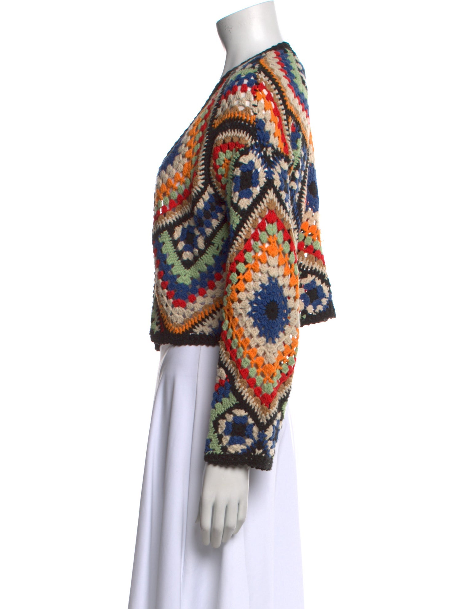 Alice + Olivia Printed Open Front Sweater