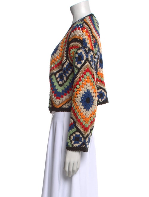 Alice + Olivia Printed Open Front Sweater