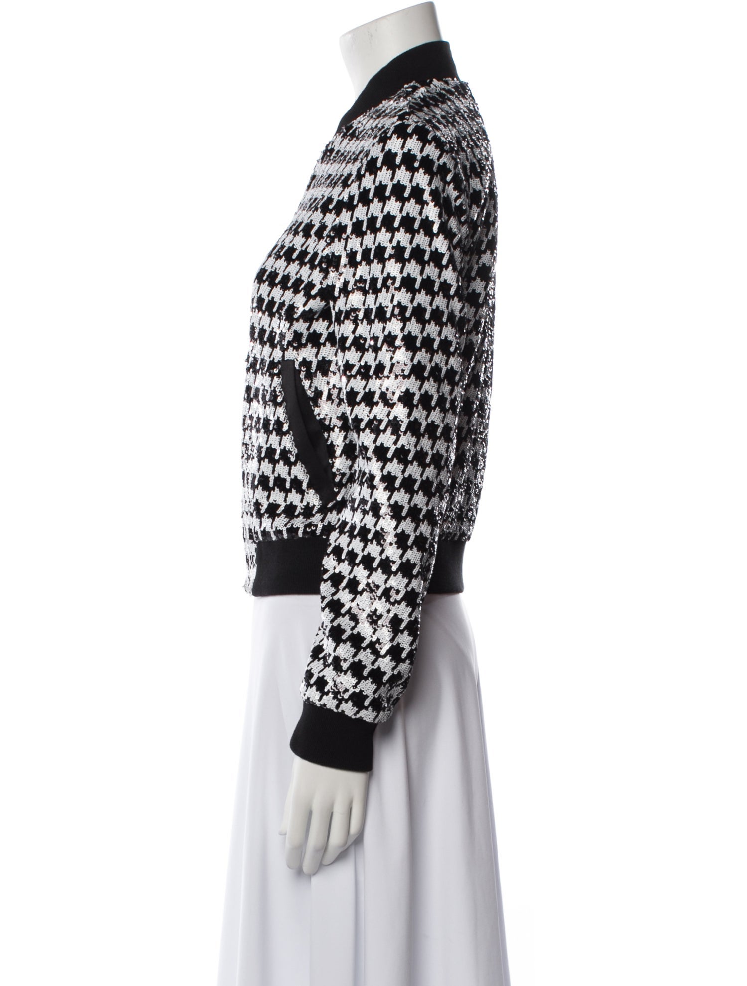 Alice + Olivia Nylon Houndstooth Print Evening Jacket w/ Tags