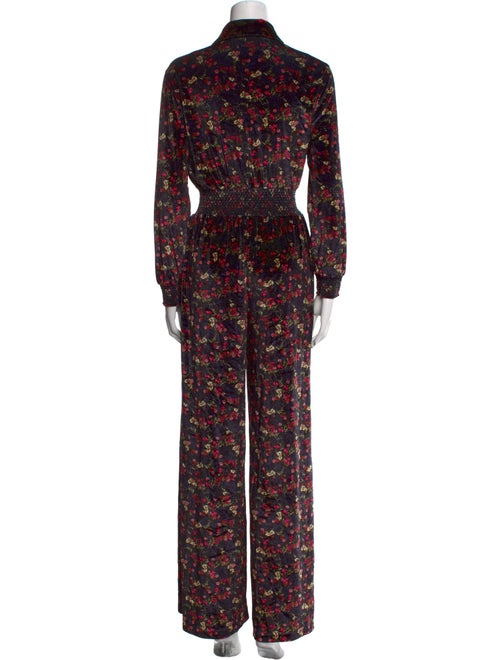 Alice + Olivia Floral Print Mock Neck Jumpsuit