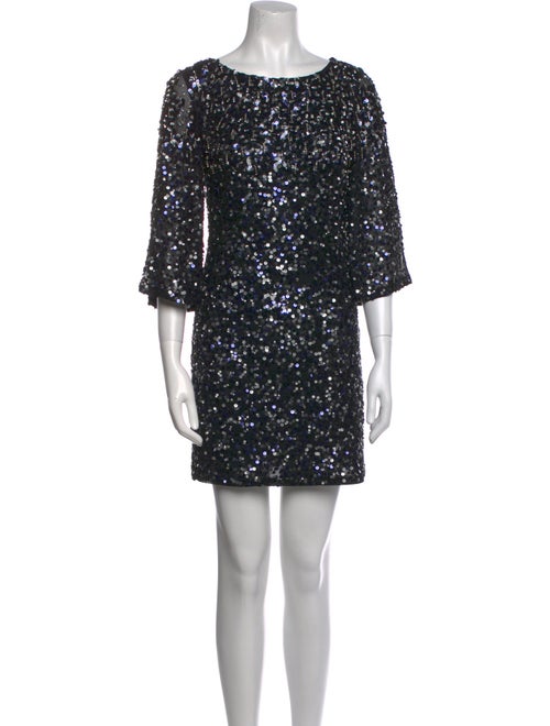 Alice + Olivia Bateau Neckline Mini Dress