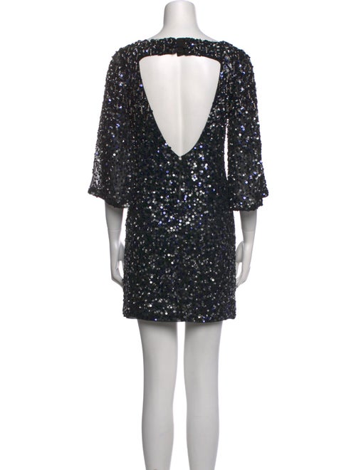 Alice + Olivia Bateau Neckline Mini Dress