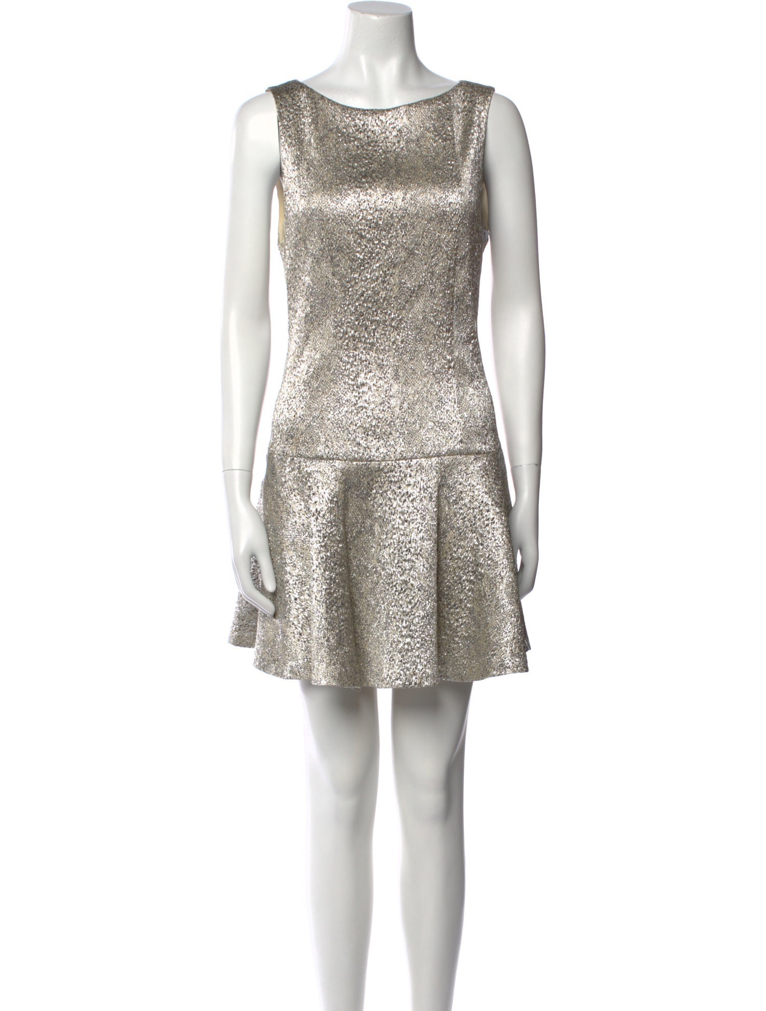 Alice + Olivia Bateau Neckline Mini Dress