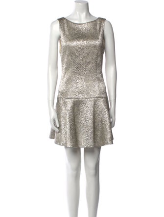 Alice + Olivia Bateau Neckline Mini Dress