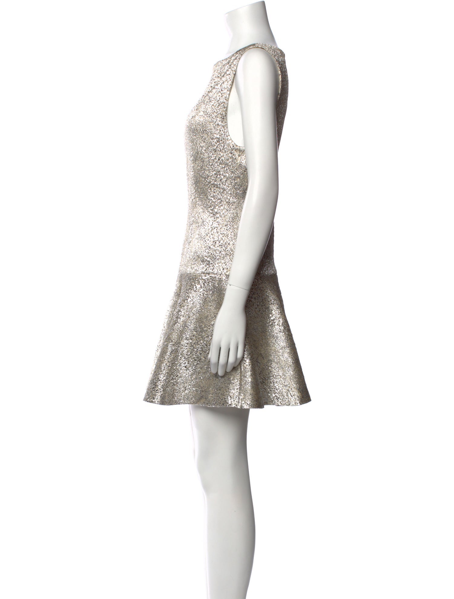 Alice + Olivia Bateau Neckline Mini Dress