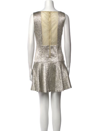 Alice + Olivia Bateau Neckline Mini Dress