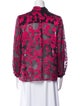 Alice + Olivia Floral Print Three-Quarter Sleeve Blouse