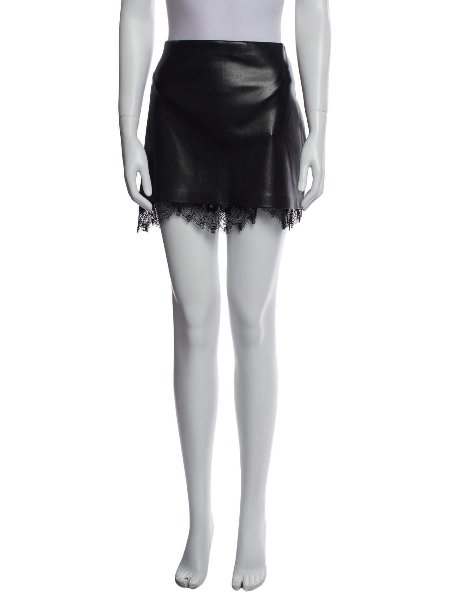 Alice + Olivia Faux Leather Mini Skirt