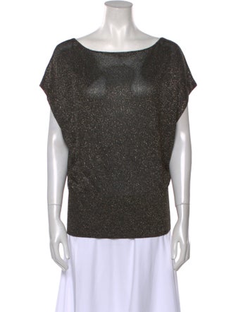 Alice + Olivia Bateau Neckline Short Sleeve Top