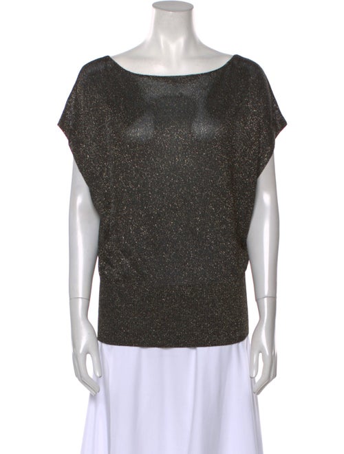 Alice + Olivia Bateau Neckline Short Sleeve Top