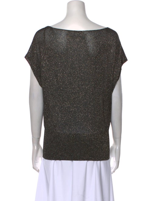 Alice + Olivia Bateau Neckline Short Sleeve Top