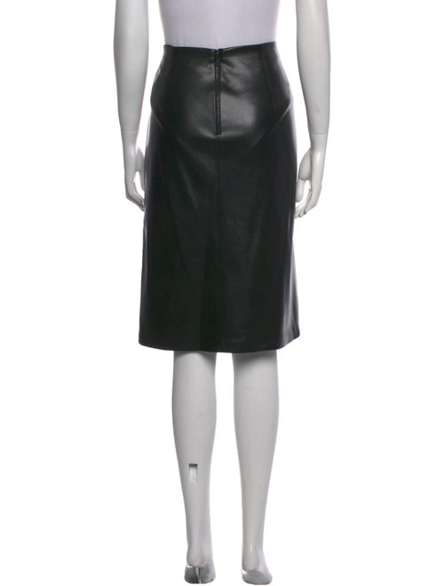 Alice + Olivia Leather Trim Embellishment Knee-Length Skirt