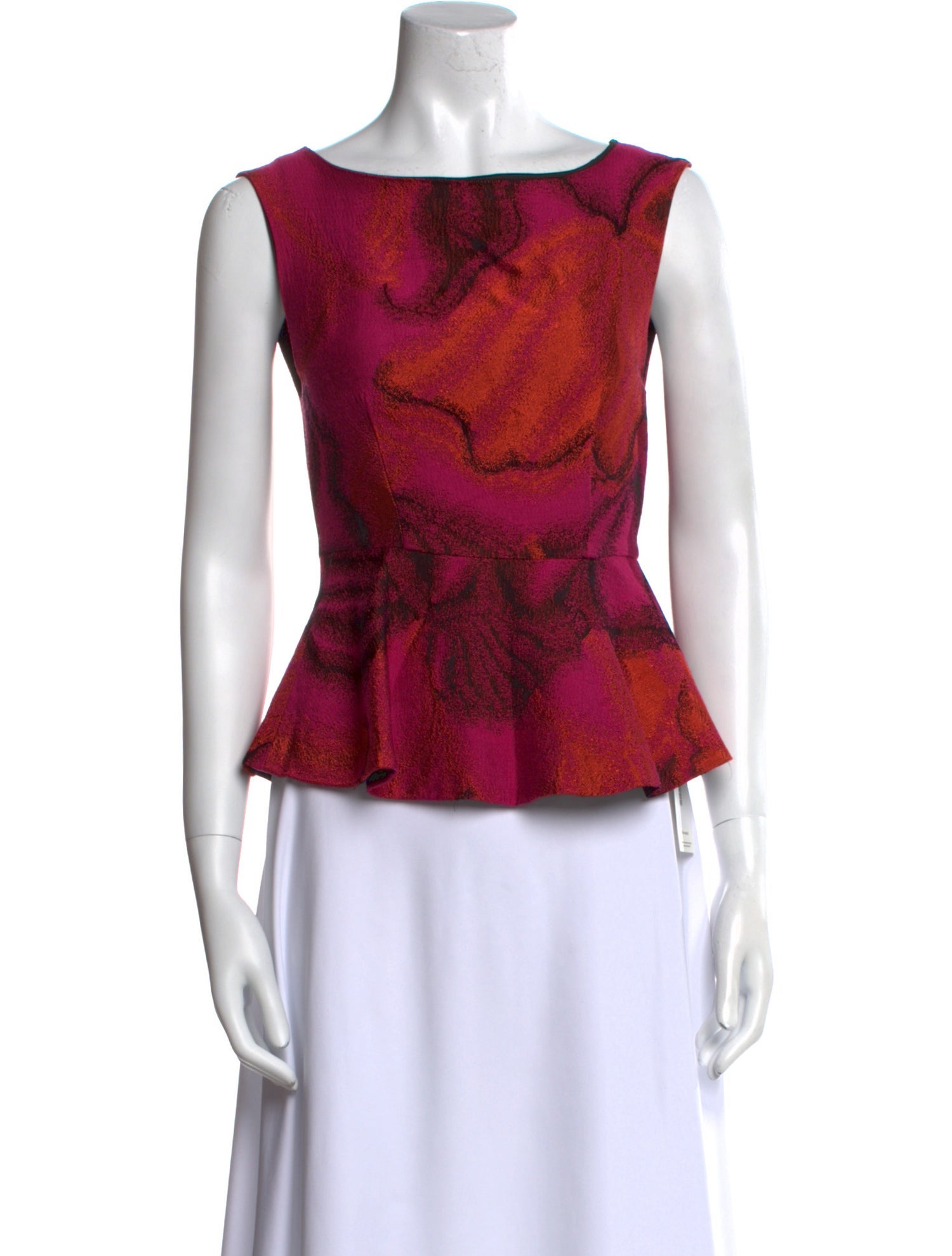 Alice + Olivia Printed Scoop Neck Top