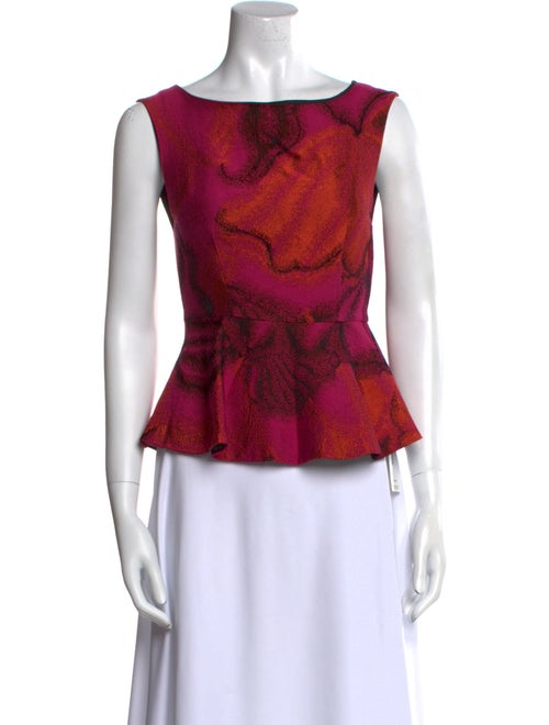 Alice + Olivia Printed Scoop Neck Top