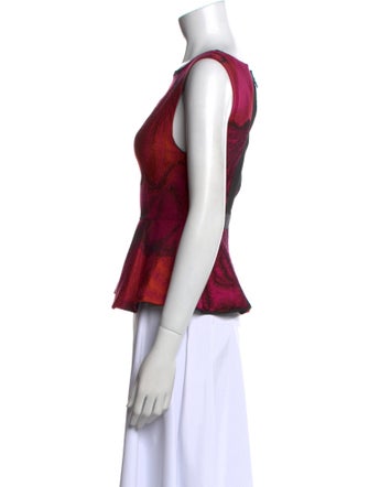 Alice + Olivia Printed Scoop Neck Top