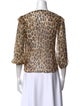 Alice + Olivia Animal Print V-Neck Crop Top