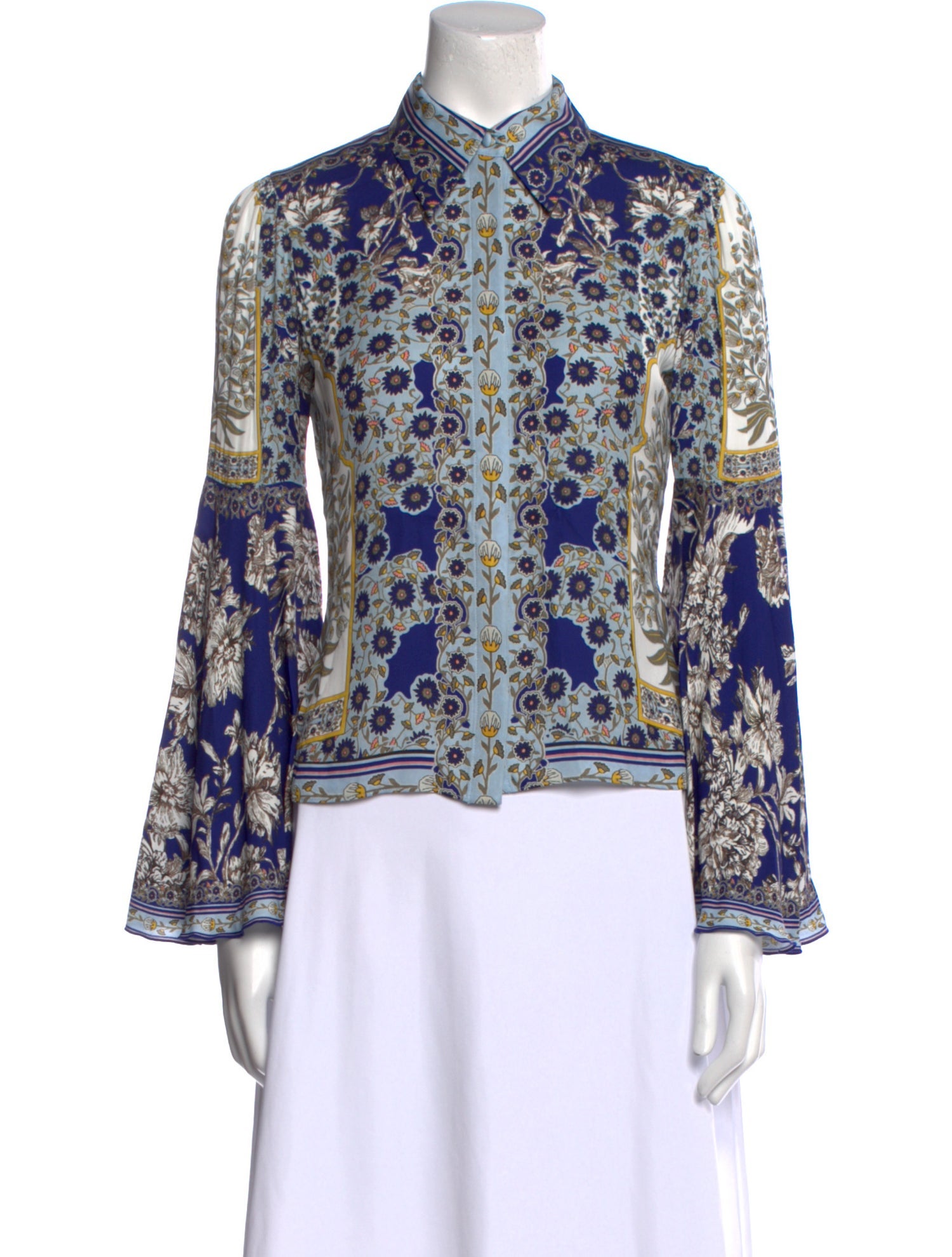 Alice + Olivia Floral Print Long Sleeve Button-Up Top w/ Tags