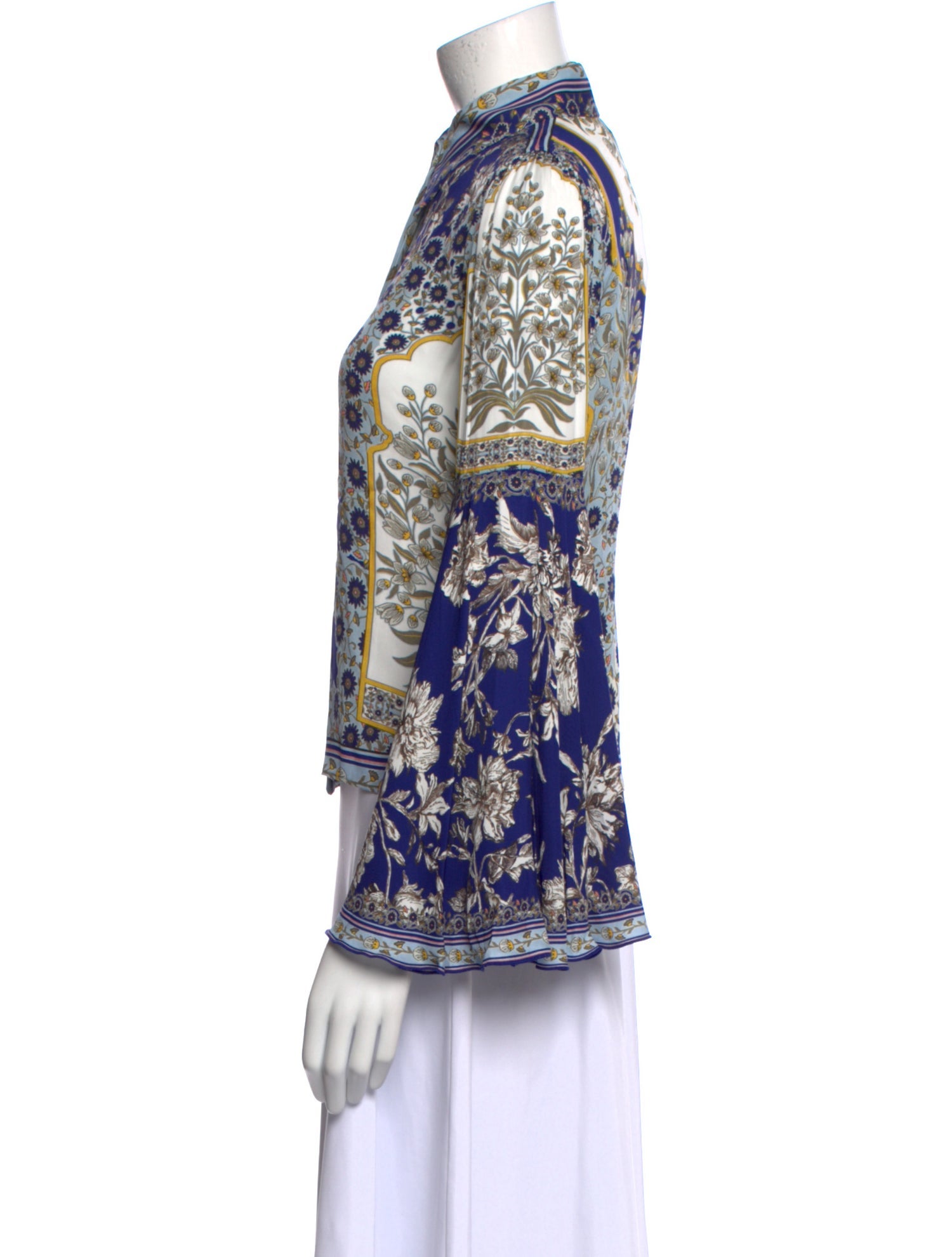 Alice + Olivia Floral Print Long Sleeve Button-Up Top w/ Tags