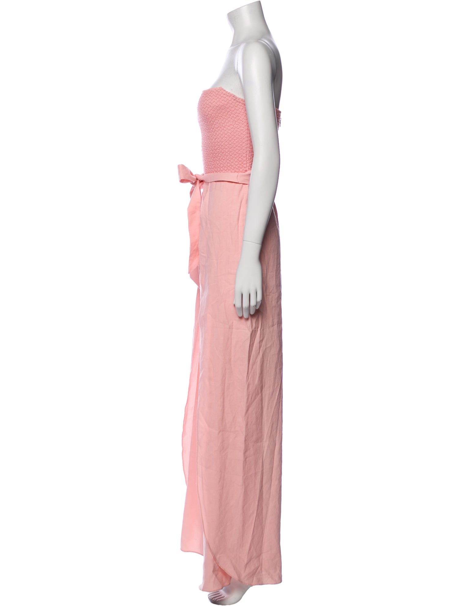 Alice + Olivia Linen Strapless Jumpsuit