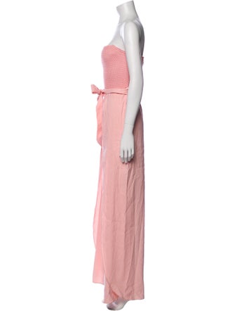 Alice + Olivia Linen Strapless Jumpsuit