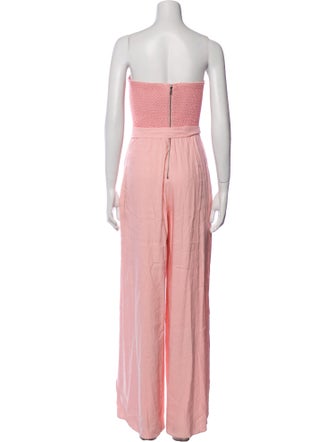 Alice + Olivia Linen Strapless Jumpsuit